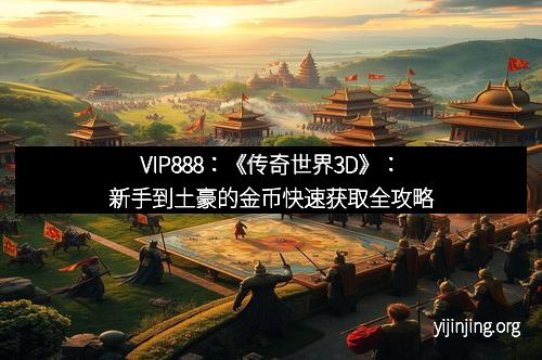 VIP888：《传奇世界3D》：新手到土豪的金币快速获取全攻略